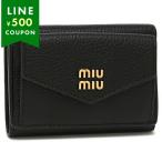 ミュウミュウ 三つ折り財布 ミニ財布 ブラック レディース MIU MIU 5MH021 ADT7 F0002