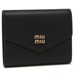 ミュウミュウ 二つ折り財布 ブラック レディース MIU MIU 5MH040 ADT7 F0002