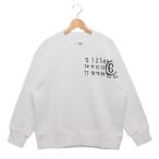 エムエムシックス メゾンマルジェラ スウェット ロゴ レディース ホワイト ガールズ MM6 Maison Margiela M60896 MM02X M6100