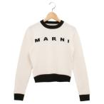 ショッピングマルニ マルニ ニット セーター 子供服 カシミア クルーネック ロゴ レディース 大人も可 ホワイト ブラック キッズ MARNI M00993 M00ML 0M111