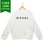 マルニ 子供服 RAINBOWロゴ クルーネック スウェットシャツ 大人も可 ホワイト キッズ MARNI M01076 M00J6 0M100 MS113U