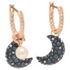 スワロフスキー ピアス 月 ネイビー シルバー レディース SWAROVSKI 5671569