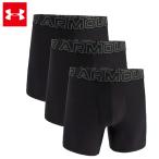  Under Armor UA Performance Tec 6 дюймовый нижний одежда (3 шт. комплект ) мужской 26SS (1387414) черный боксеры 