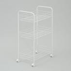 山善(YAMAZEN) スチールワゴン キャスター付き  ホワイト  RWR-3C(WH)