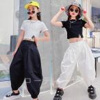  Kids танцевальный костюм выставить t рубашка Schott длина белый брюки .... hip-hop Корея симпатичный чёрный белый Cheer девушка девочка презентация тренировка надеты 