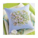 オリムパス　クロスステッチ　ししゅうキット　クッション＆テーブルセンター　クッション　ホワイトリリィ　5993