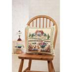 オリムパス　クロスステッチ　ししゅうキット　クッション＆テーブルセンター　クッション　田園の風景　6059