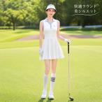  Golf One-piece женский безрукавка Polo воротник талия Shape A линия длинный длина скорость . летний 