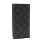 ショッピングヴィトン ルイヴィトン ポルトフォイユブラザ M61697 モノグラムエクリプス 2つ折り長財布 二つ折り長財布 ブラック 黒 中古 送料無料