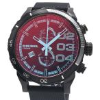 ディーゼル メンズ ダブルダウン DZ4311 クロノグラフ カレンダー ブラック ONLY THE BRAVE 偏光レンズ クオーツ 腕時計 中古 送料無料