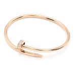  Cartier ju -тактный лодыжка браслет B6039018 Classic модель бриллиант размер 18 розовое золото металлы 33.3g б/у бесплатная доставка 