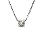 カルティエ Gカラー/VS-1/3Excellent/0.34ctダイヤ Cドゥネックレス N7409700 K18WG 1粒ダイヤ ホワイトゴールド 地金2.7g 中古 送料無料