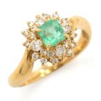 0.33ct天然エメラルドリング 11号 K18YG