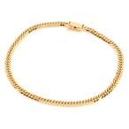  плоский ножной браслет 6 поверхность двойной внутренняя окружность 23.6cm общая длина 24.6cm 15.3g K18YG структура . отдел сертификация печать K18 желтое золото ki разделение ножной браслет б/у бесплатная доставка 