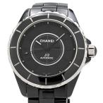 [3年保証] シャネル メンズ J12 インテンスブラック H3829 ブラックセラミック オールブラック 黒文字盤 自動巻き 腕時計 中古 送料無料