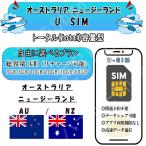 ニュージーランド オーストラリア SIM プリペイド3GB 5GB 10GB 20GB 30GB 50GB LTE 高速通信 旅行 事前設定不要 簡単接続 テザリング リチャージ可能