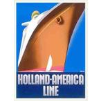 ポスター アート Holland America Line（ウィレム テン ブルク） 額装品 ウッドベーシックフレーム