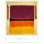 Untitled (Violet Black Orange Yellow on White and Red) 1949