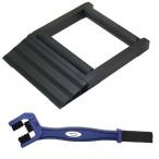 AZバイク用チェーンメンテナンス2点セット (メンテナンスローラスタンド 三面ブラシ )