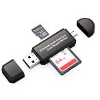 VJK SDメモリー カードリーダー USBマルチカードリーダー 多機能 OTG SD/Micro SDカード両対応Micro usb/USB接続 U