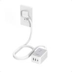 TESSAN 延長コード 2m 薄型 電源タップ usb コンセントタップ 出張 旅行 タコ足配線