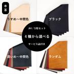 送料無料 革 はぎれ（本革 ハギレ・家具用革・約A4サイズ・色系統：4種類から選べる）詰め合わせ 5枚＋サービス品1枚セット レザークラフトにどうぞ