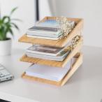 書類整理 木製 トレイオフィスデス