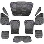 (AZ) セレナ C28 SERENA サンシェード ブラックメッシュ 10枚セット フルセット 1台分 日よけ 車中泊 カーテン アズーリ