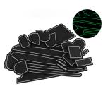 80ヴォクシー/ノア/エスクァイア ZWR/ZRR8#系 ドア ポケット マット/シート 滑り止め (新型ラバーマット) 夜光色 19P 車種専用設計