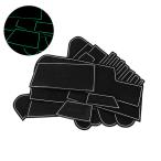 (AZ) ラバーマット N-BOX JF3/JF4ドア ポケット マット/シート 滑り止め  夜光色 蓄光 ルミナス ホワイト 22P 車種専用設計 ネコポス送料無料 アズーリ
