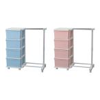 衣装ケース 引き出し 収納チェスト 4段 ハンガー付きチェスト 収納ケース 収納ボックス カラーシーズユニット プラスチック おしゃれ キャスター 子供部屋 収納