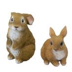 うさぎのオーナメントセット (玄関 インテリア 雑貨 ガーデン 置物 ガーデニング オーナメント かわいい オブジェ ガーデン 雑貨 マスコット )