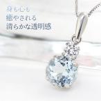 アクアマリンネックレスキュービック...