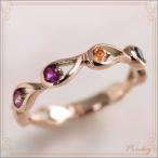  булавка кольцо для ключей желтый сапфир розовый сапфир рубин orange сапфир голубой сапфир 10 золотой K10 розовое золото булавка кольцо для ключей 7 месяц зодиакальный камень 