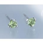 ペリドットピアスプラチナPT950...
