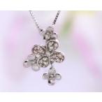 ネックレス ダイヤモンド 0.11ct K10ホワイトゴールド 4月誕生石