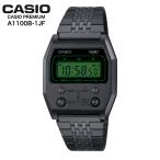 CASIO A1100B-1JF CASIO PREMIUMシリーズ カシオ プレミアム ユニセックス メタルバンド ブラック 52QS 復刻モデル  国内正規品