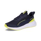 ( посылать за ) Puma PMJ-401526-02 Flyer LITE 3 JR (02)New Navy-Lemon Sherbert-PUMA White Junior 