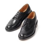 トリッカーズ バートン カントリーシューズ レザーソール Tricker's BOURTON BLACK CALF 5633-67 ブラックカーフ ダブルレザー フルブローグ ウイングチップ