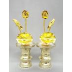 ショッピング花 常花セット 花立 磨き 2.5寸２個と常花３本立２個の１セット売り