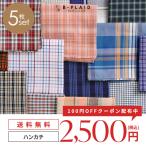 ハンカチ 5枚セット バラエティー おまかせ5枚 チェック 大判 48×48cm 日本製 メンズ レディース 綿100% 個包装