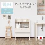 2段 チェスト ランドリー サニタリー 洗面所 リビング 収納 木製 隙間 引出 SE-9065OH 日本製