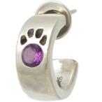 Yahoo! Yahoo!ショッピング(ヤフー ショッピング)（2月）アメジスト 肉球 シルバー ピアス 誕生石 ネコ猫キャット