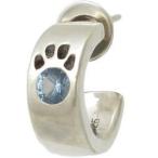 Yahoo! Yahoo!ショッピング(ヤフー ショッピング)（3月）アクアマリン 肉球 シルバー ピアス 誕生石 ネコ猫キャット