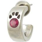 Yahoo! Yahoo!ショッピング(ヤフー ショッピング)（7月）ルビー 肉球 シルバー ピアス 誕生石 ネコ猫キャット