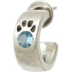 Yahoo! Yahoo!ショッピング(ヤフー ショッピング)（11月）ブルートパーズ 肉球 シルバー ピアス 誕生石 ネコ猫キャット