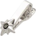 ブラックジルコニア サン (太陽神) ロジュウム シルバー ブラスネクタイピンキュービックジルコニアCZ使用 父の日 ギフト