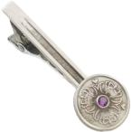 (2月)アメジスト 1 クローネ コイン  シルバー ネクタイピン 誕生石