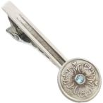 (11月)ブルートパーズ 1 クローネ コイン  シルバー ネクタイピン 誕生石