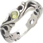 Yahoo! Yahoo!ショッピング(ヤフー ショッピング)（8月）ペリドット ブラック アラベスク シルバー リング（指輪）誕生石